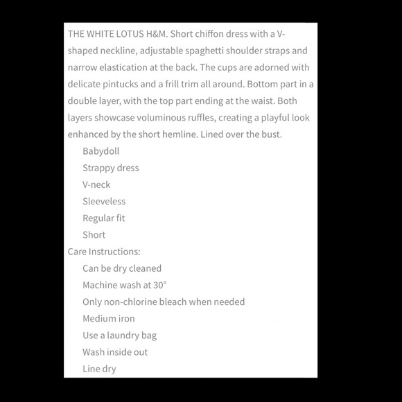 The White Lotus H&M Chiffon Ruffle Dress. - Picture 8 of 10